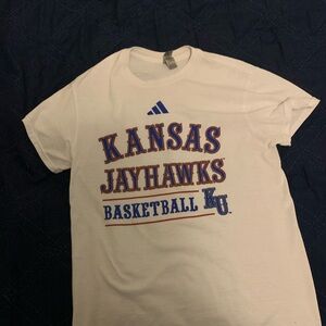 Adidas White Kansas Jayhawks Tee